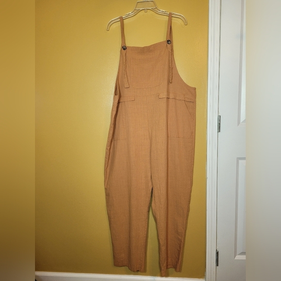 Fashion Classic Fashion Collection Linen Blend Lagenlook Minimalist Overalls - Picture 1 of 9